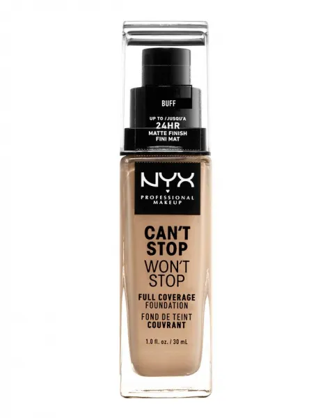 NYX Professional Makeup tekutý make-up - Can't Stop Won't Stop Full Coverage Foundation - Buff