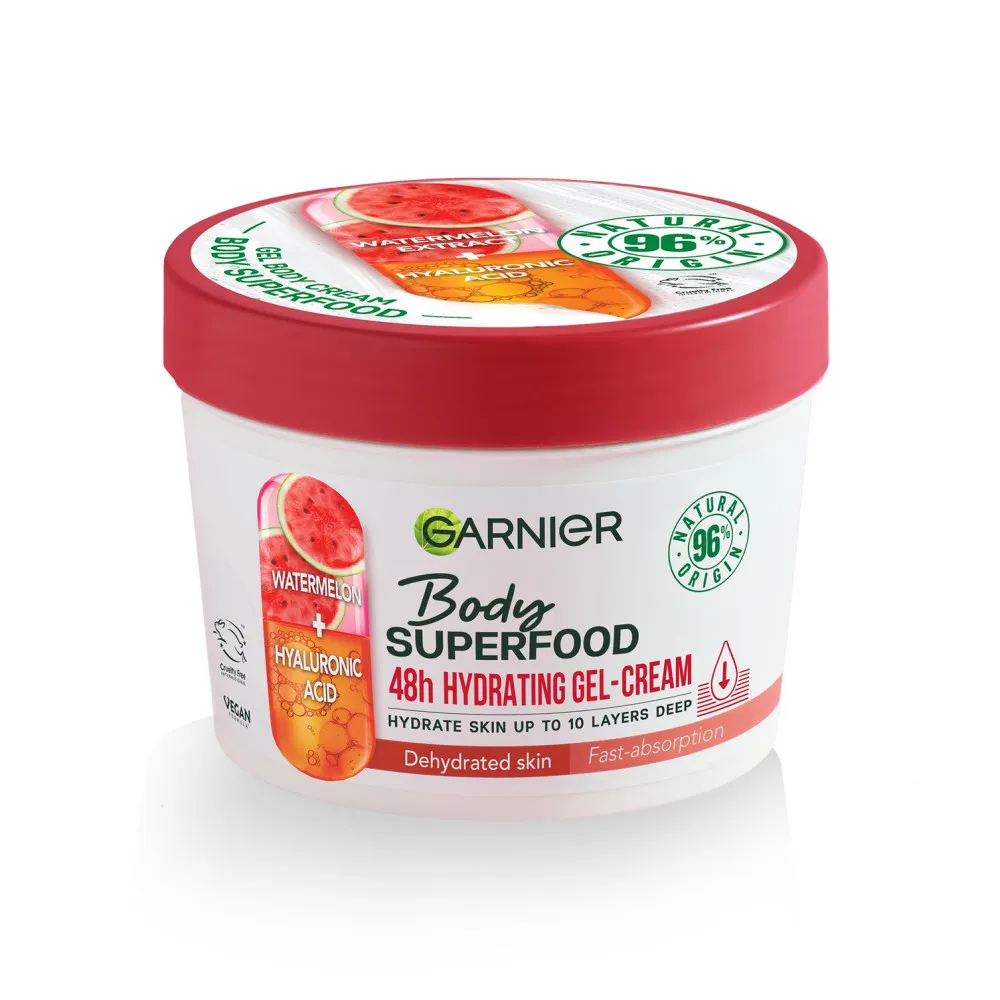 Garnier telový krém Body Superfood Hydrating Gel Cream - Watermelon & Hyaluronic Acid