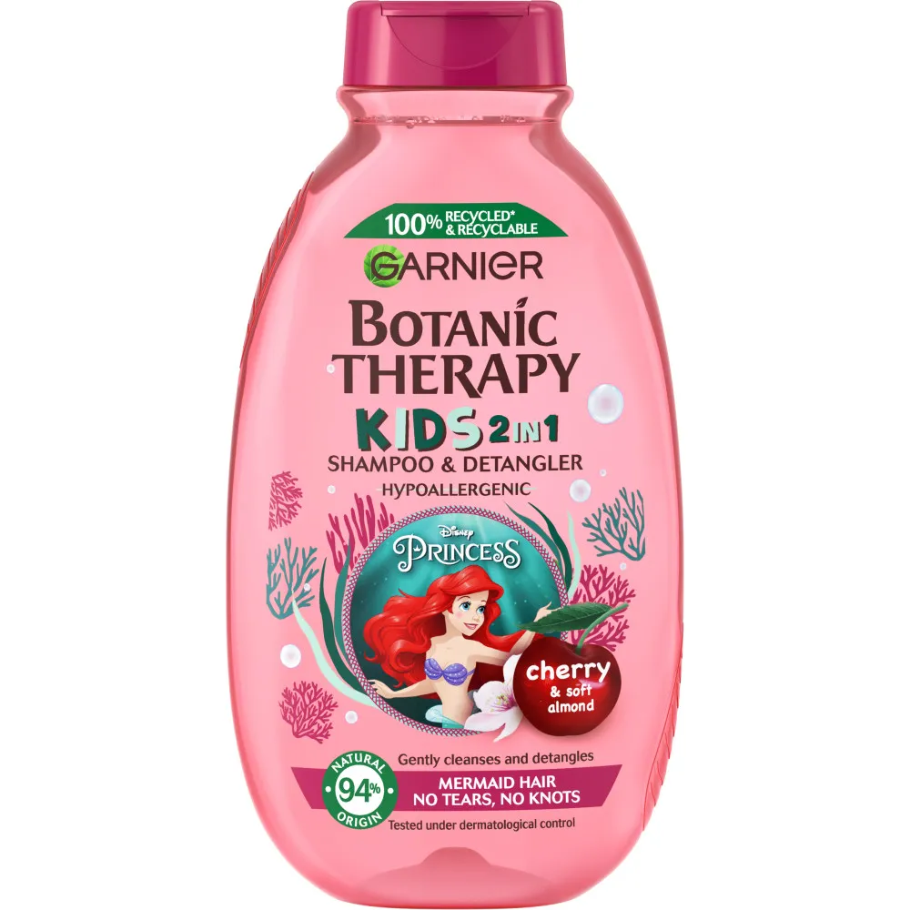 Garnier Botanic Therapy šampón na vlasy pre deti - Kids 2in1 Shampoo - Cherry (Little Mermaid)