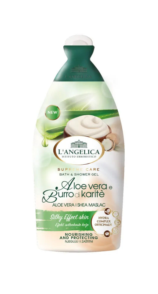 L'Angelica sprchový gél - Bath & Shower Gel - Aloe Vera & Karite Butter