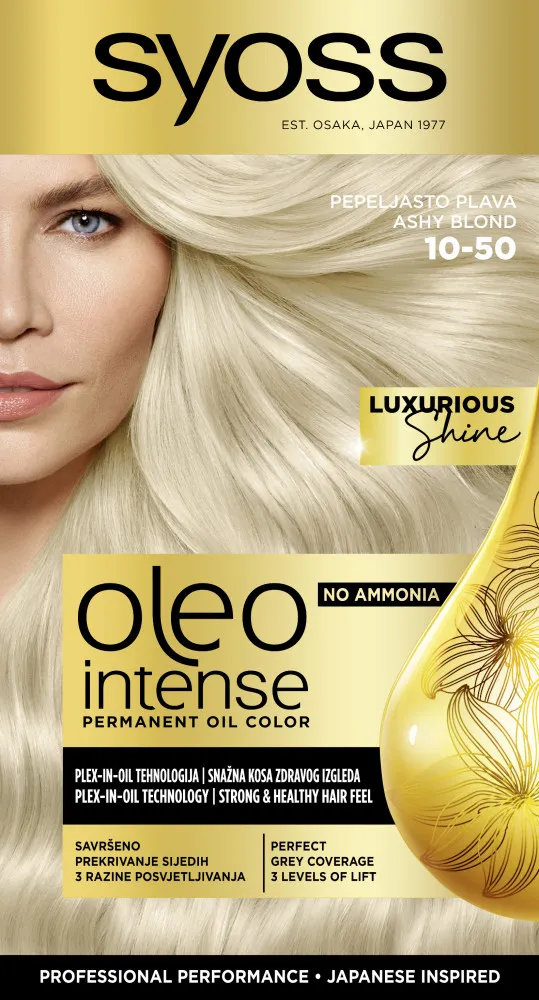 Syoss Permanentná olejová farba - Oleo Intense Permanent Oil Color - 10-50 Ashy Blond