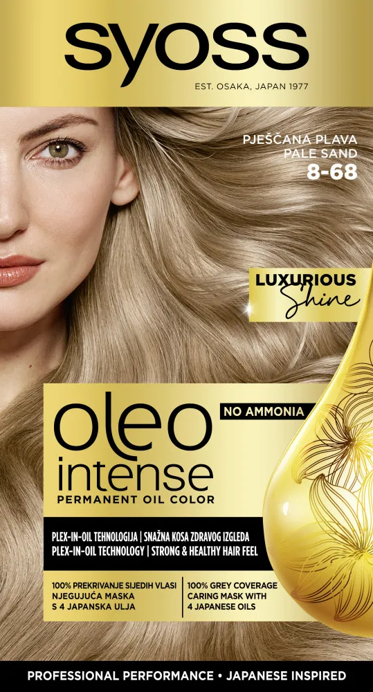 Syoss Permanentná olejová farba - Oleo Intense Permanent Oil Color - 8-68 Pale Sand